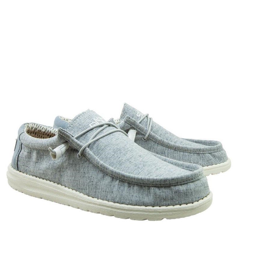 Hey Dude Men's Wally Chambray Blue 